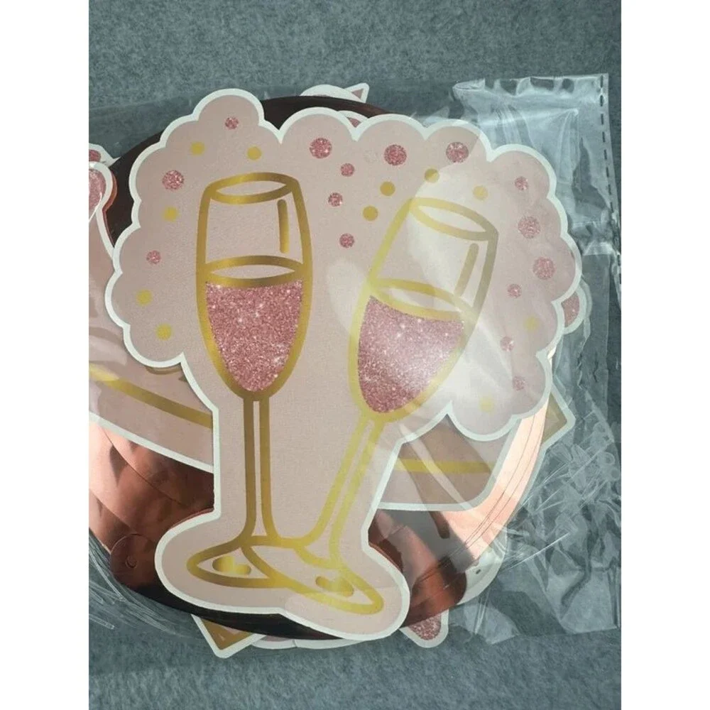 New Happy Birthday Girl Rose Gold Party Decoration Set